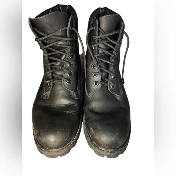 Men’s Timberland Black Soft Toe Boots 10.5 - Picture 6 of 11